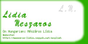 lidia meszaros business card