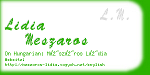 lidia meszaros business card